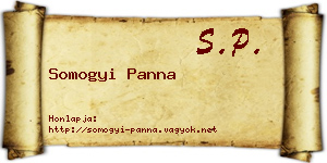 Somogyi Panna névjegykártya